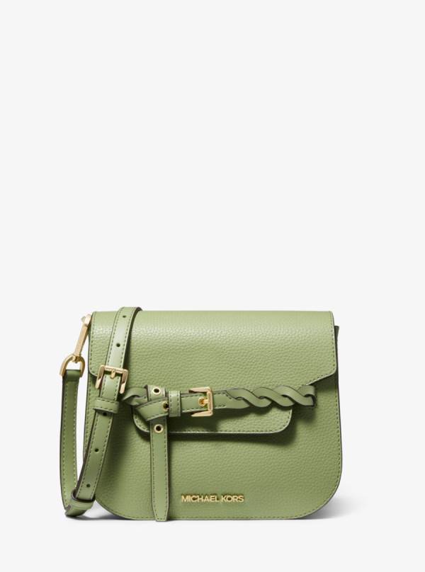 Damske Spojková Taška Michael Kors Emilia Small Pebbled Leather Svetlo Olivovo Zelená - Kabelky Michael Kors Slevy | NQSKP-9452